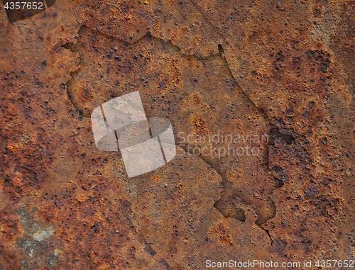 Image of Map of Costa Rica on rusty metal