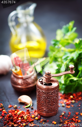 Image of spice and oil