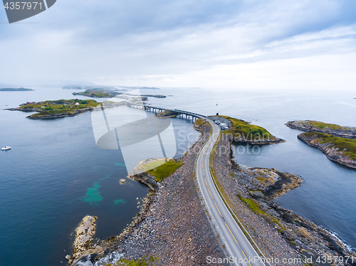 Image of Atlantic Ocean Road aerial photography.