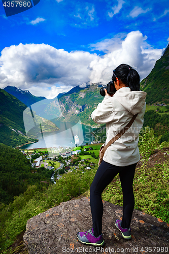 Image of Geiranger fjord, Norway.