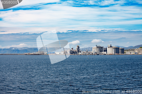 Image of Hammerfest Island Muolkkut Northern Norway, gas processing plant