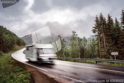 Image of VR Caravan car travels on the highway.