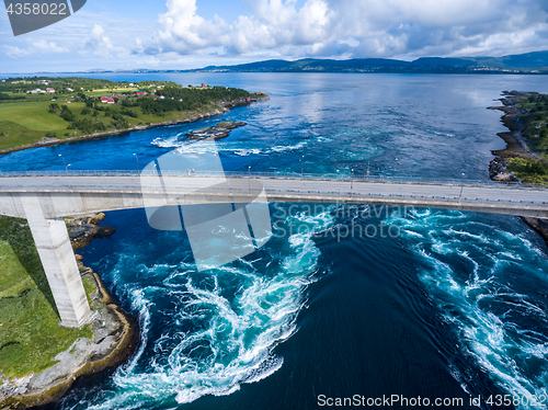 Image of Whirlpools of the maelstrom of Saltstraumen, Nordland, Norway