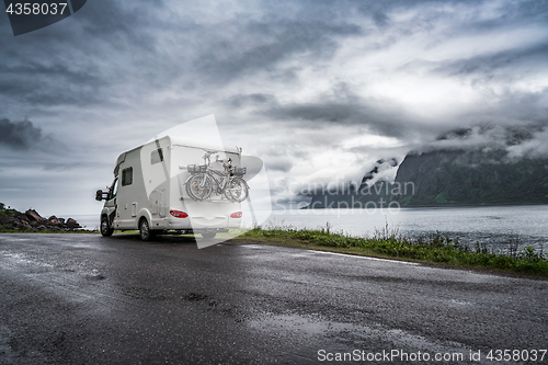 Image of VR Caravan car travels on the highway.