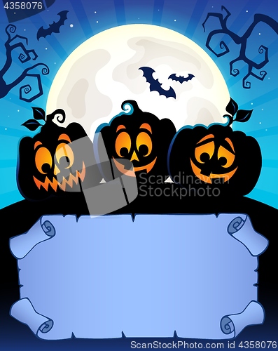 Image of Small parchment and Halloween pumpkins 2