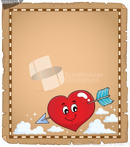 Image of Valentine heart topic parchment 1