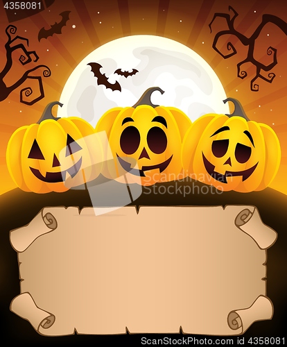 Image of Small parchment and Halloween pumpkins 1