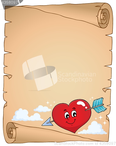 Image of Valentine heart topic parchment 2