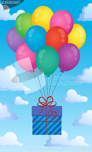 Image of Balloons with gift theme image 2