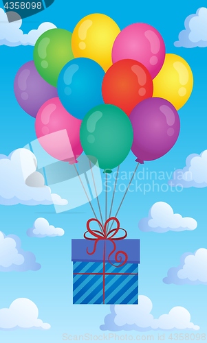 Image of Balloons with gift theme image 2