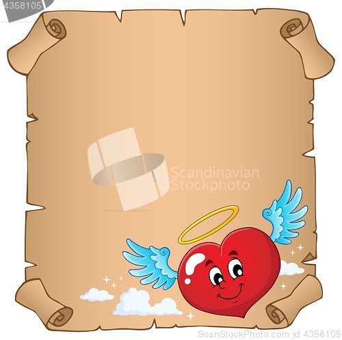 Image of Valentine heart topic parchment 5