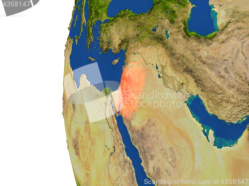 Image of Jordan on globe