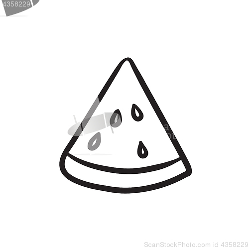 Image of Watermelon sketch icon.