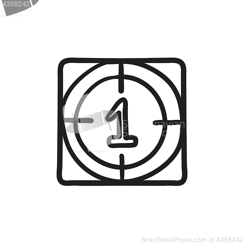 Image of Countdown sketch icon.