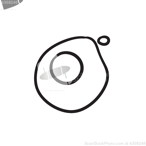 Image of Fried egg sketch icon.