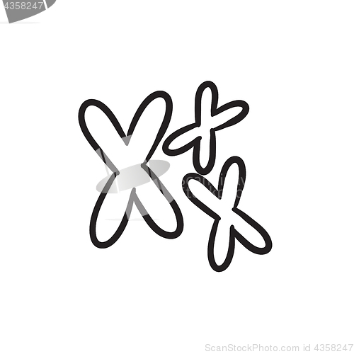 Image of Chromosomes sketch icon.