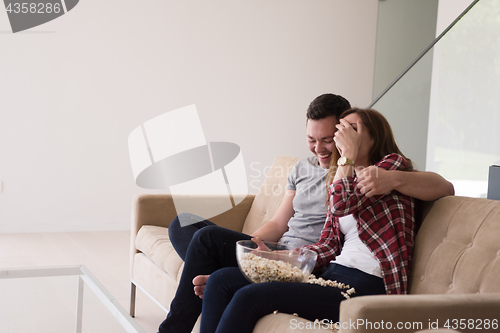 Image of young handsome couple enjoying free time