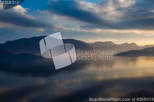 Image of Kvam in Hardanger fjord, Norway, in a fascinating light