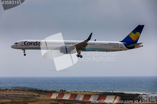 Image of ARECIFE, SPAIN - APRIL, 16 2017: Boeing 757-300 of Condor with t