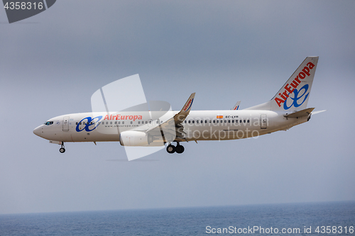 Image of ARECIFE, SPAIN - APRIL, 16 2017: Boeing 737-800 of  with the reg