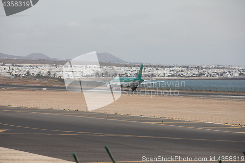 Image of ARECIFE, SPAIN - APRIL, 15 2017: AirBus A320 of Aer Lingus at La