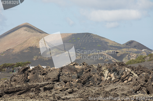 Image of Typical volcanic landscape on Lanzarote.