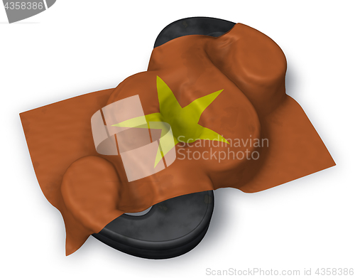 Image of flag of vietnam and paragraph symbol - 3d illustration