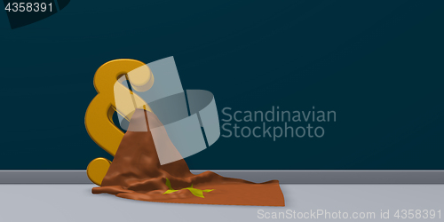 Image of flag of vietnam and paragraph symbol - 3d illustration