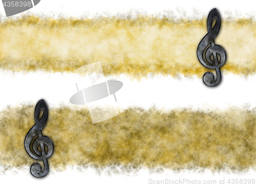 Image of clef on grunge background - 3d rendering