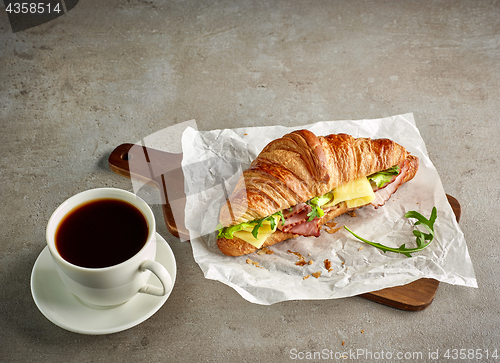 Image of Croissant with ham and cheese