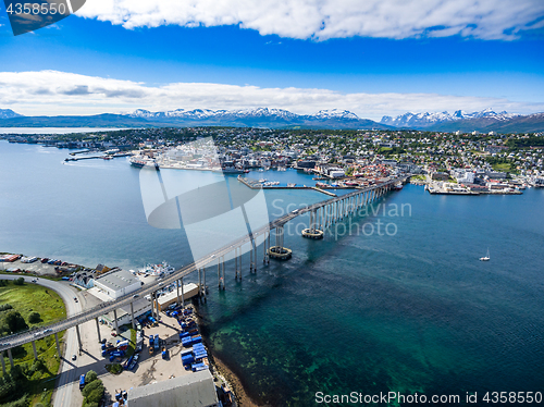 Image of Bridge of city Tromso, Norway