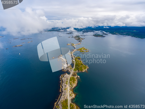 Image of Atlantic Ocean Road aerial photography.