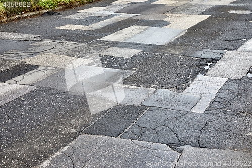 Image of Patched broken road