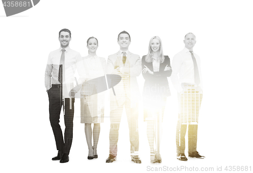 Image of group of smiling businessmen