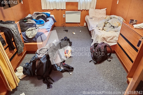 Image of Messy dormitory room