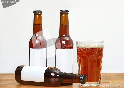 Image of Beer bottles on a table