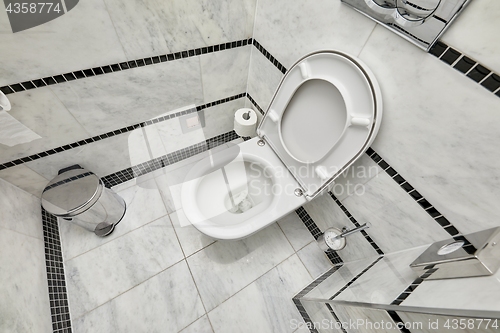 Image of Toilet seat open