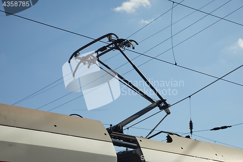 Image of Train Pantograph Closeup