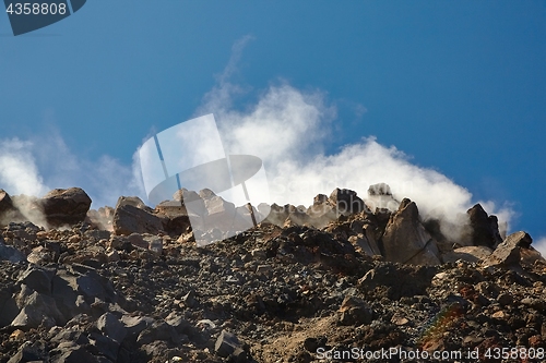 Image of Steam activity in New Zealand