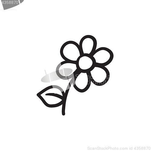 Image of Flower sketch icon.