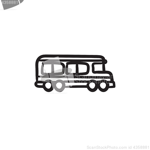 Image of School bus sketch icon.