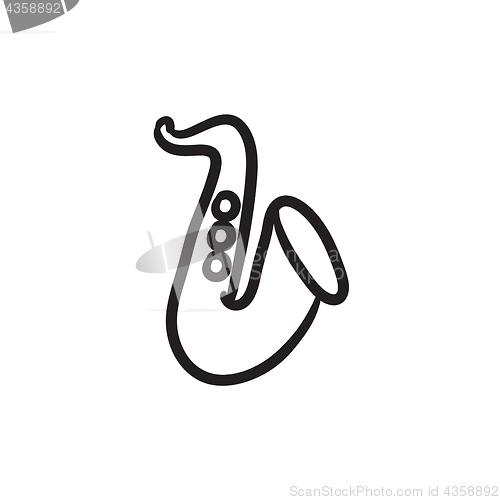 Image of Saxophone sketch icon.