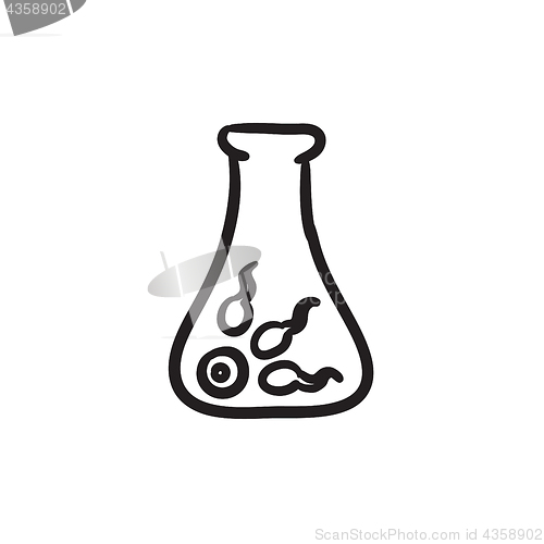 Image of In vitro fertilisation sketch icon.