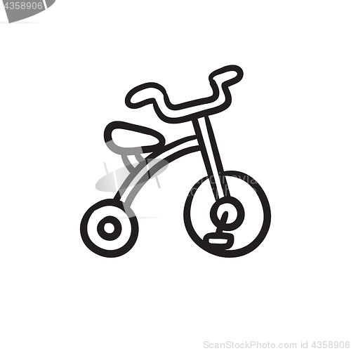 Image of Child bike sketch icon.