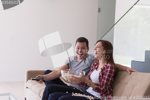 Image of young handsome couple enjoying free time