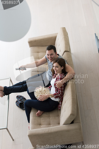 Image of young handsome couple enjoying free time