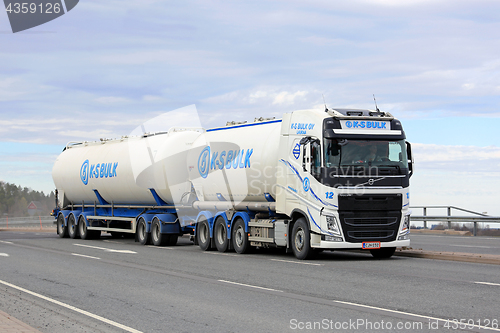 Image of Volvo FH Bulk Tank Truck on Bridge