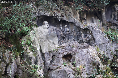 Image of Sculpture laughing Buddha