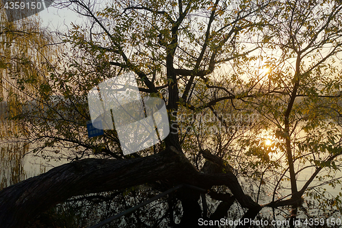 Image of Sunset at West Lake (Xihu) in Hangzhou China