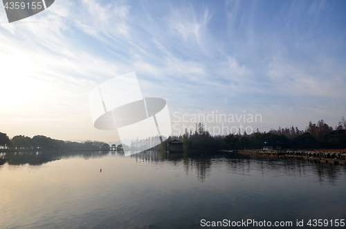 Image of Landscape of West lake in Hangzhou, China